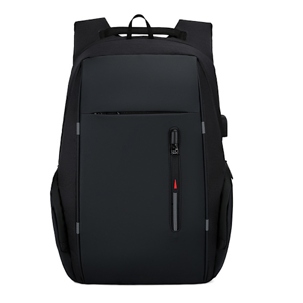 Laptopryggsäck med USB-laddningsportar, svart