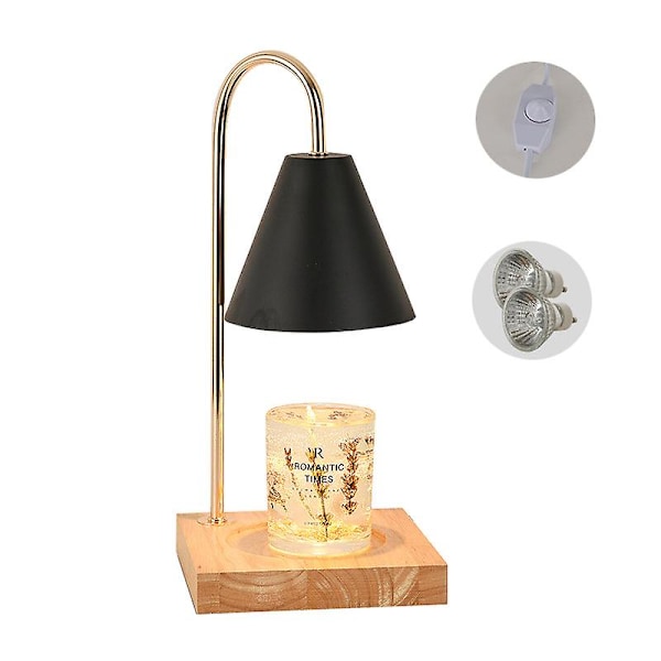 Melting Wax Lamp Aromatherapy Bedside Table Lamp Wooden Decorative Ornaments C-EU Plug