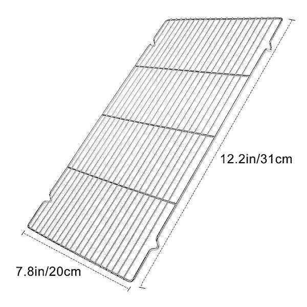 Jäähdytysteline 2 kpl, jäähdytysteline kakkuteline ruostumattomasta teräksestä 31x20cm
