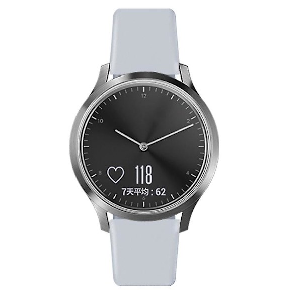 För Garmin Vivoactive 3 / Vivomove Hr Solid Color Reverse Buckle Watch Light Gray