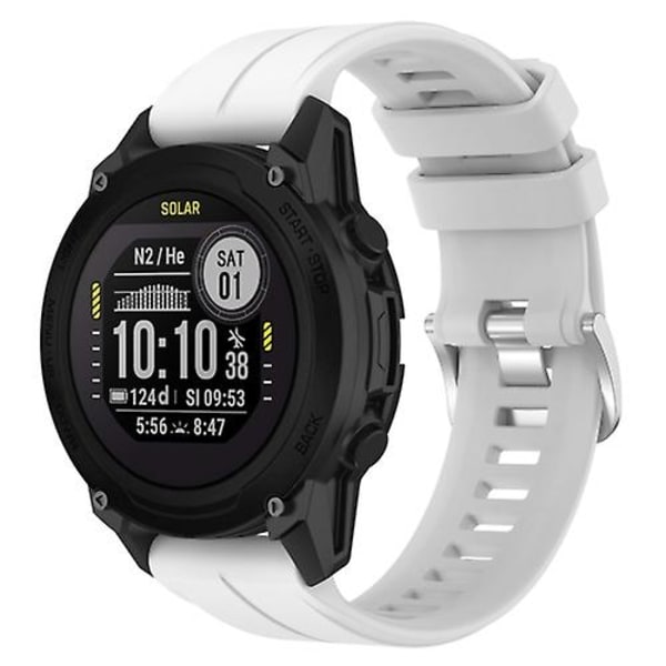 Til Garmin Descent G1 22mm silikone sportsurrem White