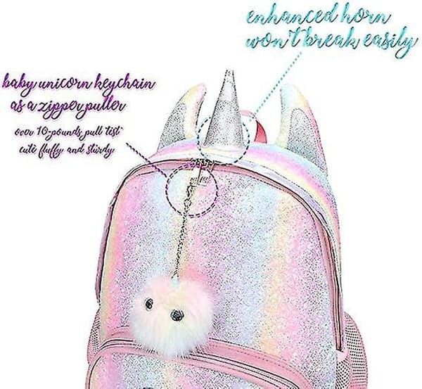 Barnryggsäck för flickor Regnbåge skolväska Shznv Pink