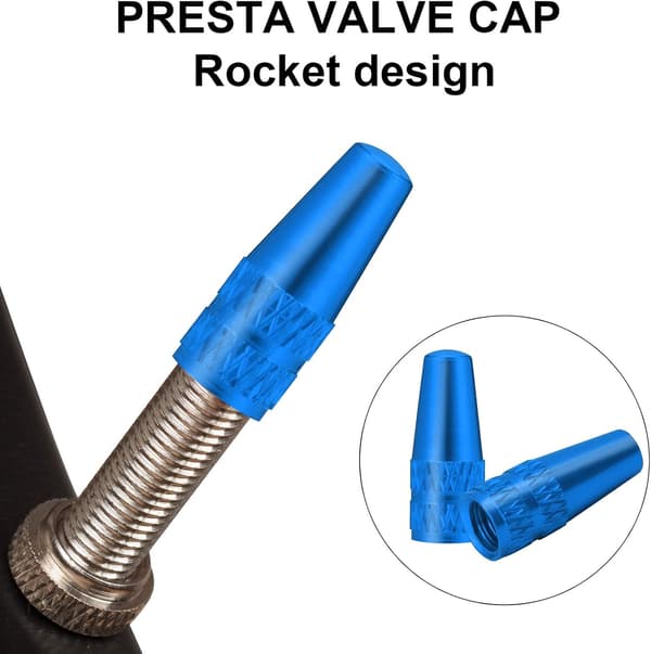 40 stk Sykkelventilhetter - Anodiserte Hetter