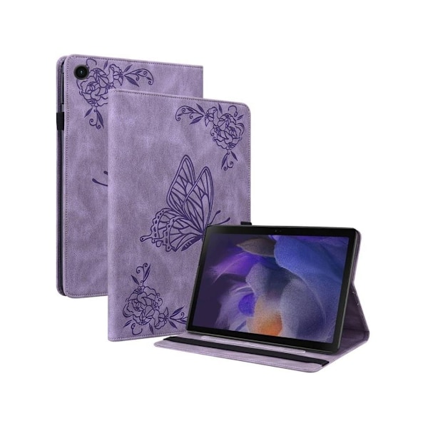 Butterfly Nettbrettdeksel (Samsung Galaxy Tab A7 Lite 8.7 Lilla)