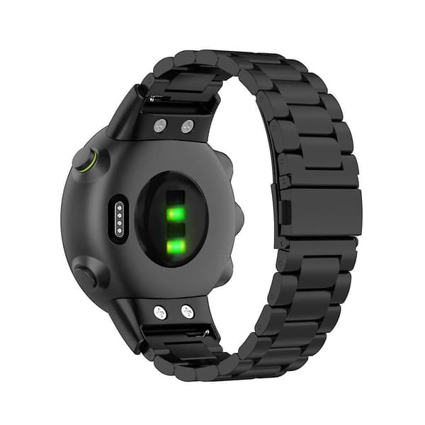 Armbåndsrem i rustfrit stål til Garmin Forerunner 45 45s Swim 2 Black