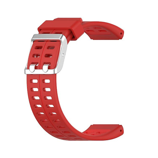 För Polar V800 Gps Smart Watch Tvåfärgad stålspänne Watch Band Red-Red