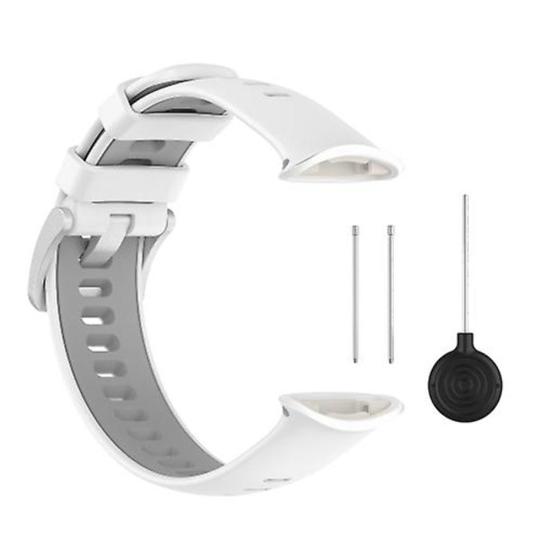 Til Polar Vantage V2 tofarvet silikoneurrem White Grey