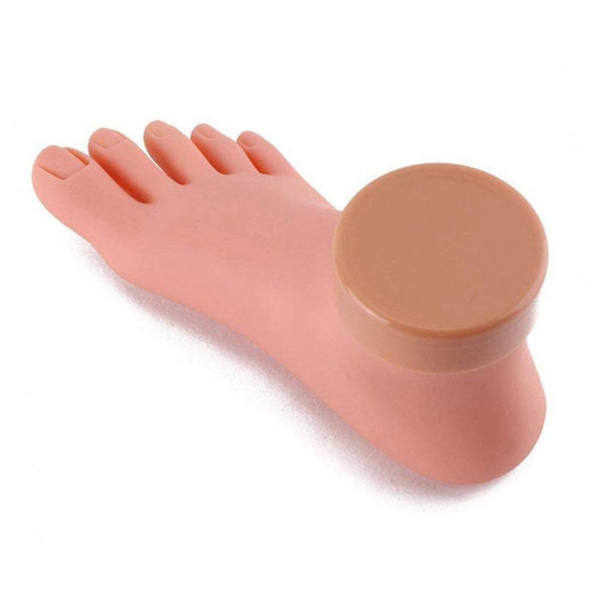 Øve Falsk Fod Model Fleksibel Silikone Protese Manicure Værktøj Right foot