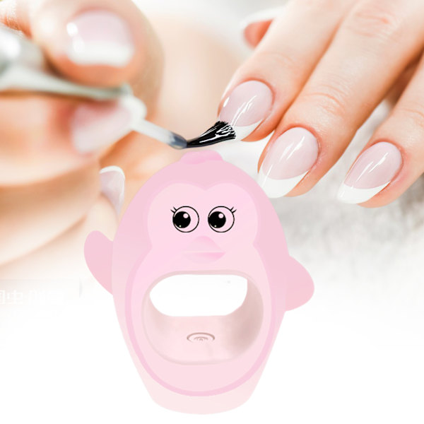 Mini Bärbar Pingvinformad LED-Nagellampa 8W Vit SIURN