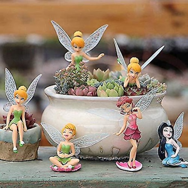 12 kpl Mini Fairies Figurines -tarvikkeita, ruukkujen ripustinkoristeita