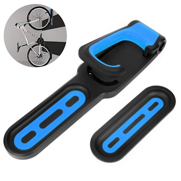 Foldbar vertikal sykkelkrok veggmontert sykkelstativ Black blue