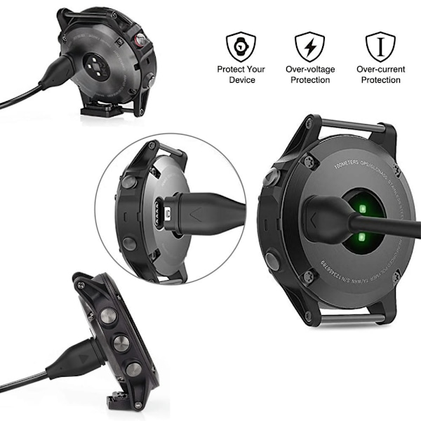 Lader for Garmin Fenix 5 5S 5X, Vivoactive 3, Vivosport
