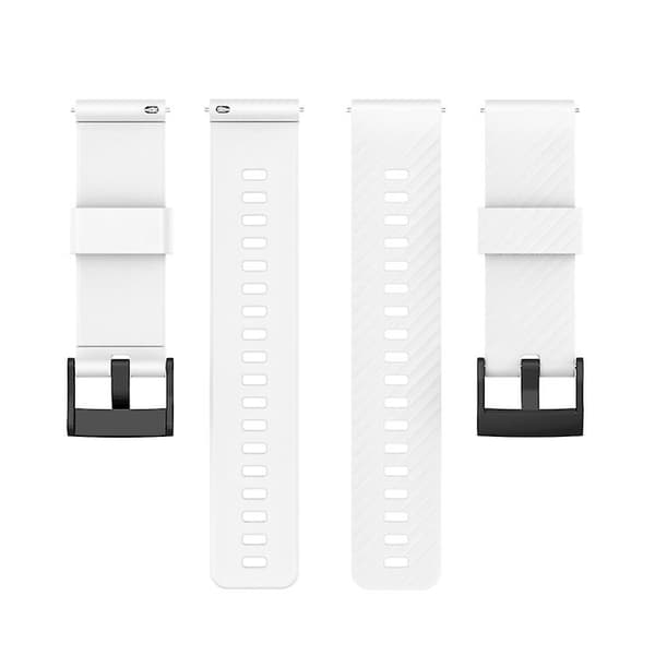 For Suunto 7 24 mm ensfarget silikonklokkerem White