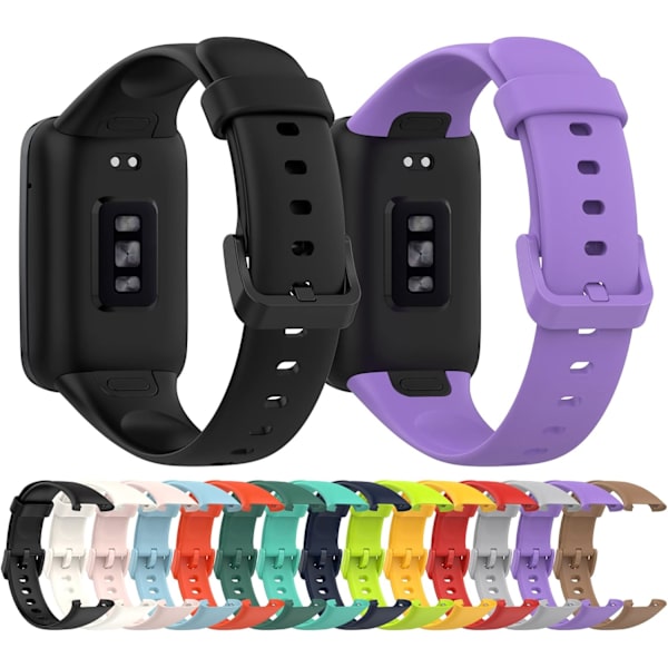 Stropp for Xiaomi Band 7 Pro, ensfarget silikonstropp (brun)