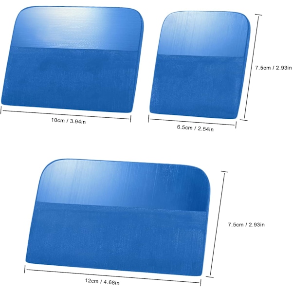 1 Squeegee-set för bil. Mjuk TPU liten squeegee, reporfri