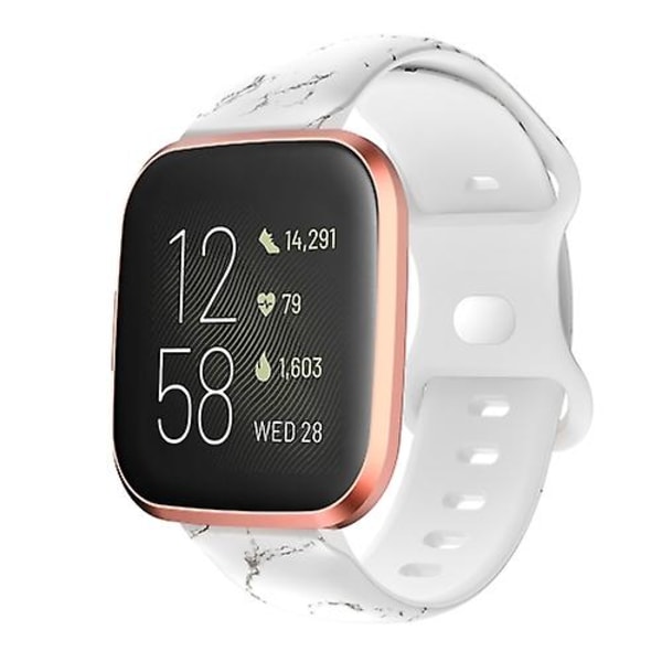 For Fitbit Versa Printing Butterfly Buckle Silicone Watch Band Mable