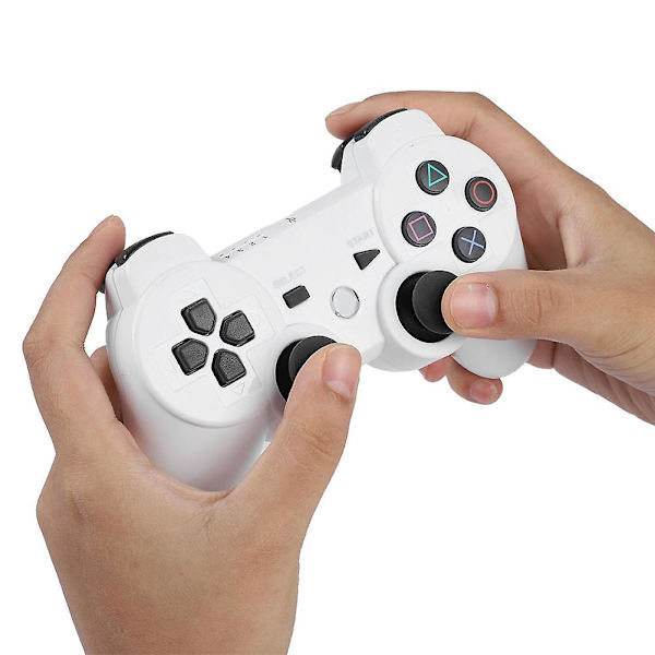 PS3 Wireless Bluetooth Gamepad Controller - Fullständig (vit)