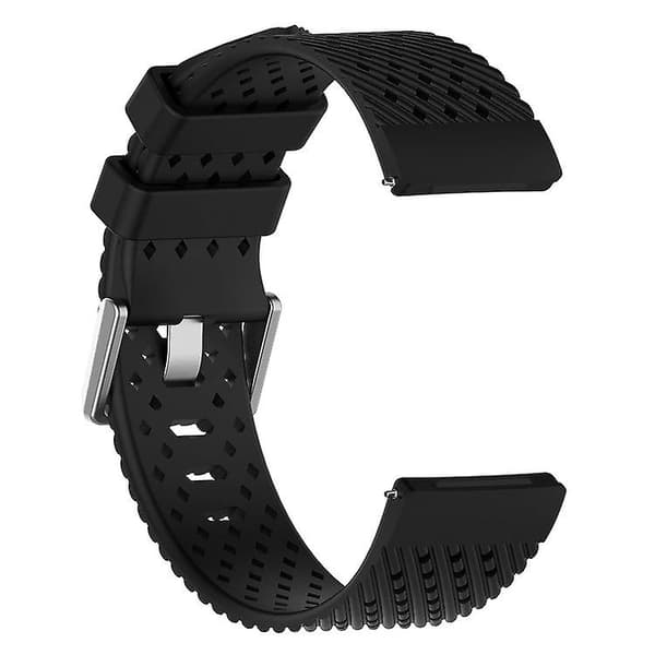 For Fitbit Versa / Versa 2 / Versa Lite 20 mm pustende silikonklokkerem Black