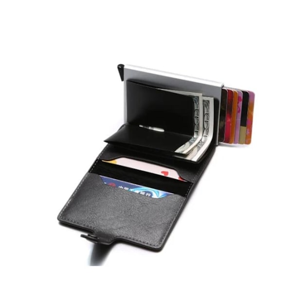 Svart Nfc Rfid skyddande plånbok Black