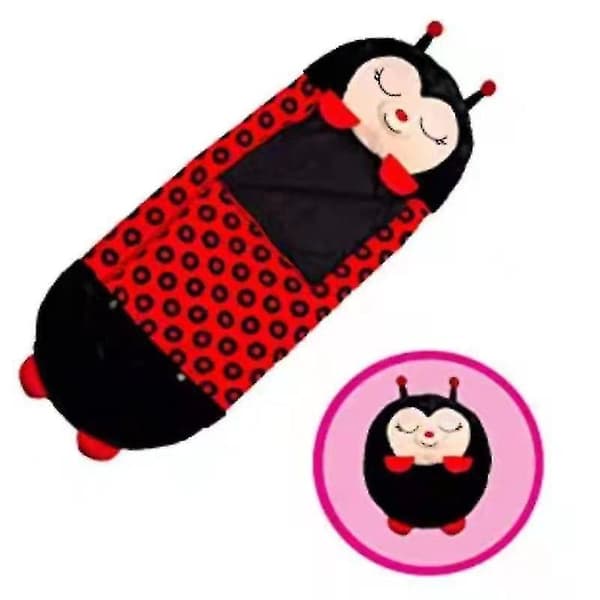 Børns sovepose foldbar legeseng Cartoon Animal Pattern Game sovepose pude Black 135*50