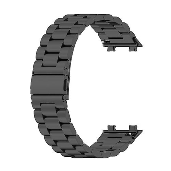 För Oppo Watch 2 42mm rostfritt stål watch med tre pärlor Black