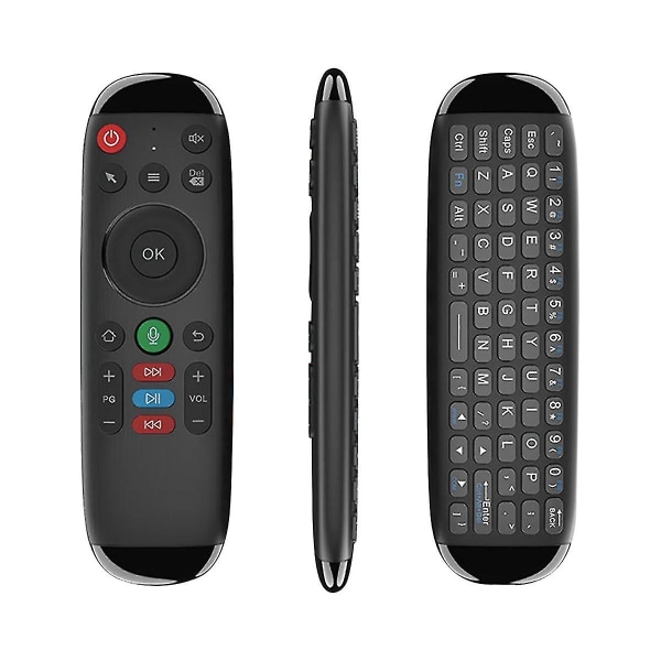 M6 Smart Flyvende Luft Tastatur Mus Mini Stemme Fjernbetjening med Baggrundsbelysning til Android Laptop TV Box