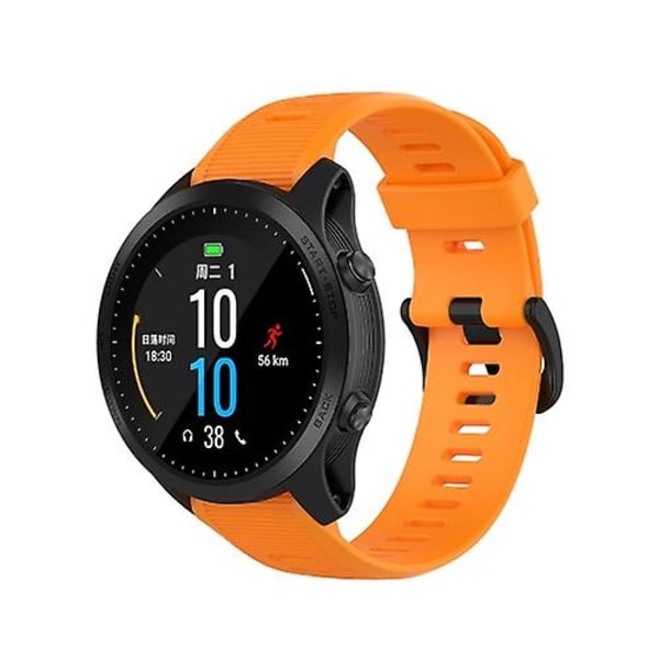 Til Garmin Forerunner945 / Fenix5 Plus / Approach S60 Monokrom silikone urrem Orange