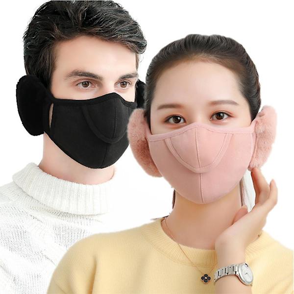 Vinteröronmuff Munskydd Sammet Varma Masker Kvinnlig Ridning Öronvärmare Öronlapp Utomhus Dämpare Öronmuffar Grey