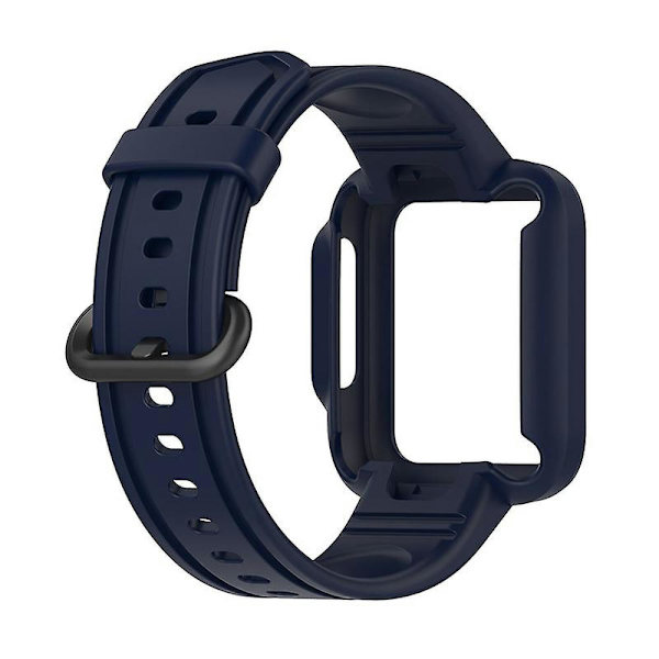 Til Xiaomi Redmi Watch/redmi Watch 2/mi Watch Lite/mi Watch Lite 2 Smart Watch Rem, Blød Silikone Rem Med Urkasse Navy Blue
