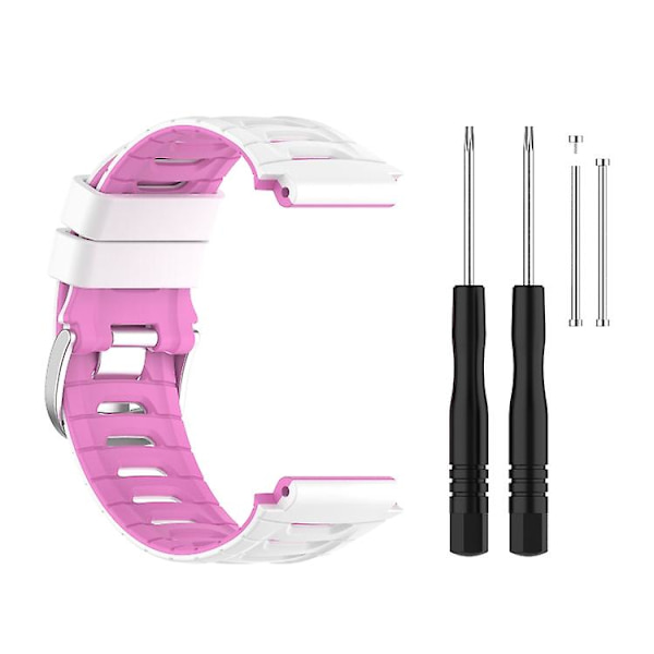 För Garmin Forerunner 920xt watch i två färger stålspänne White-Pink