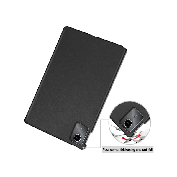 Etui til Lenovo Tab M10 Plus 10.6 125fu 2022 Tre Foldbar Dvale Anti Fald (gen 3) (sort)
