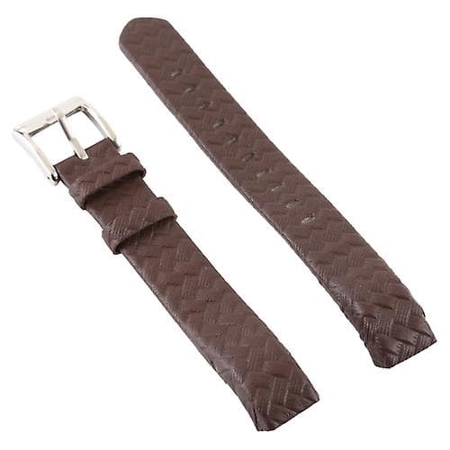 Smart Watch Shiny Leather Watch Band til Fitbit Alta Dark Brown
