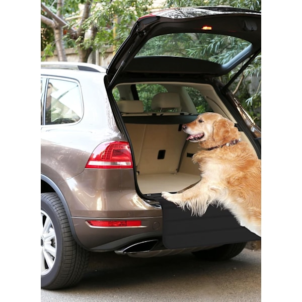 Bill Travel Buddy, Universal Bilbagage- och Stötfångarskydd för hundtransport, Repskydd med Förstärkningsplattor – Svart