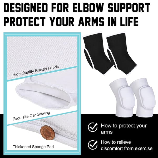4 Par Volleyball Kneepads og Albueputer Pustende Albueputer Kneepads
