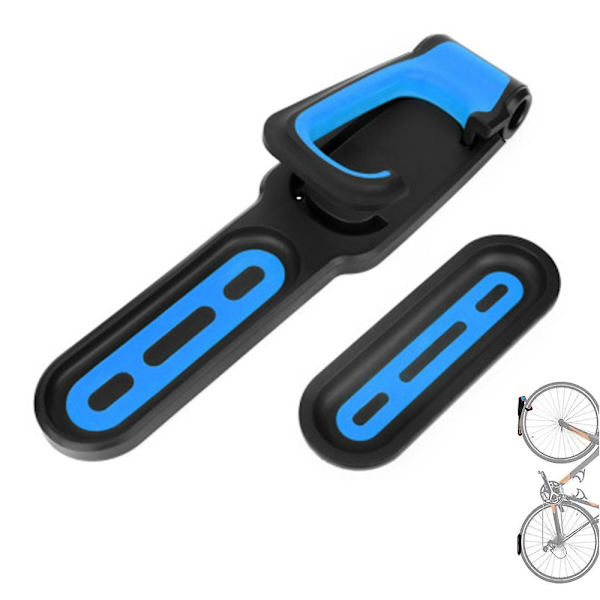 Foldbar vertikal cykelkrog vægmontering cykelopbevaringsstativ Black blue