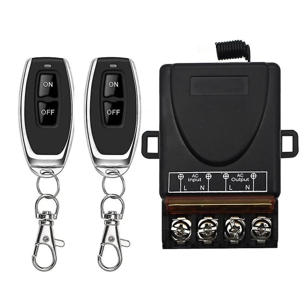 Ac 220v 30a 1ch 433mhz Trådlös fjärrkontrollbrytare Rf relämottagare + På/av-sändare för El