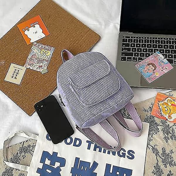 Kvinnors Mini Ryggsäck Sladd Student Flickor Bokväskor Retro Resväskor (d-8d) purple