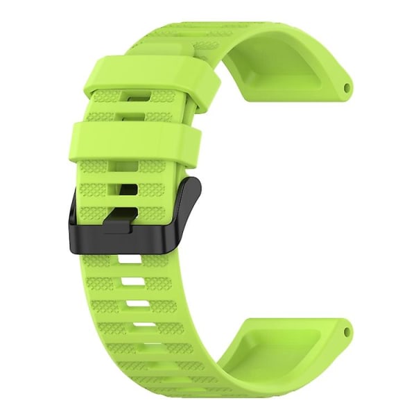 Til Garmin Descent Mk 2i 26 mm horisontal tekstur silikone urrem med afmonteringsværktøj Lime Green