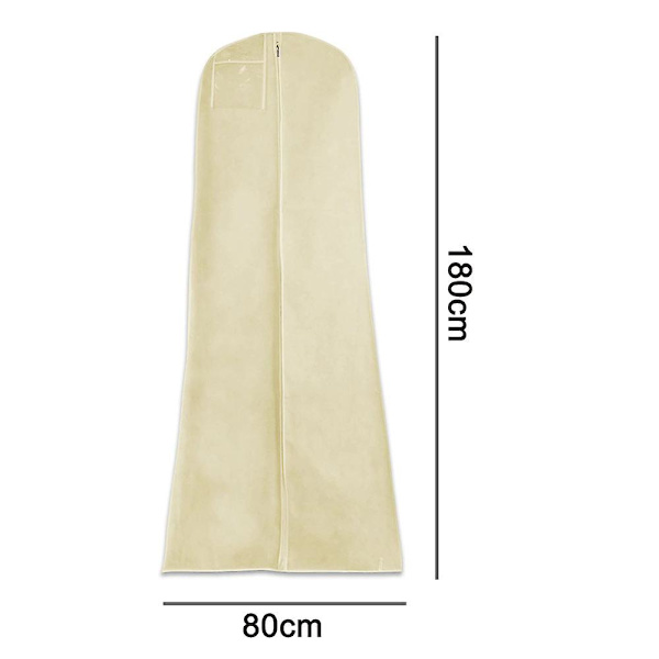 Store klesposer 180x80x22cm Saver Støvtett Brudekjolepose Beige
