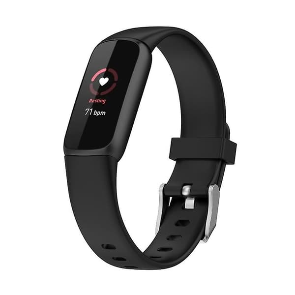 For Fitbit Luxe silikonklokkerem Black