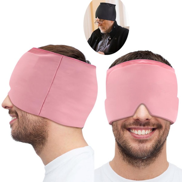 Gel Varm og Kald Terapi Hodepine Migrene Lettelseshette for Kjemo, Sinus, Nakke Bærbar Wrap Stress Trykk Smerte Massasje BLUE SET