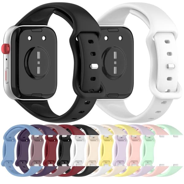 Stropp for Huawei Watch Fit 4/fit 4 Pro/fit 3 sommerfugl spenne silikonstropp (rosa)