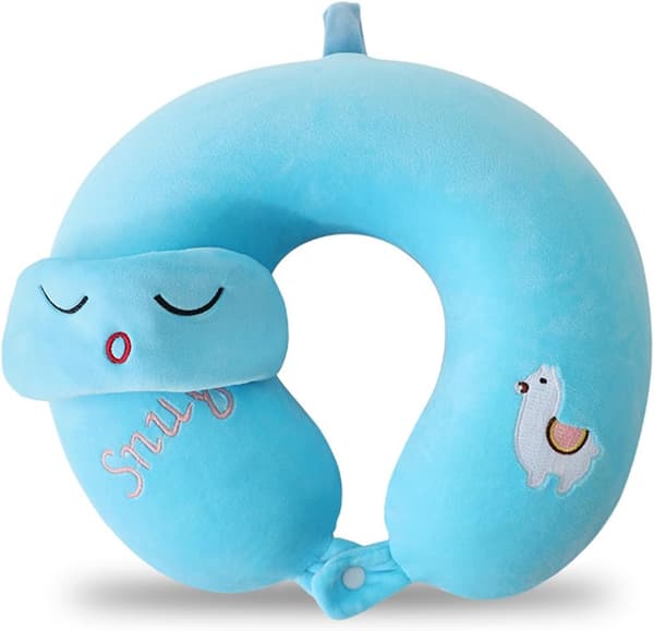 Lasten Memory Foam -matkatyyny ja unimaski (lammas)