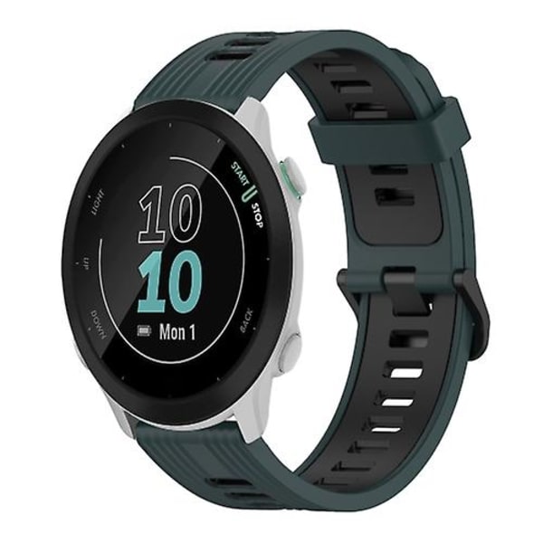 Garmin Forerunner 158 20 mm pystykuvioiselle kaksiväriselle watch Olive Green - Black