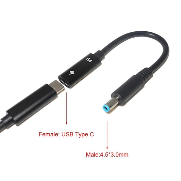 Pd-induktiolatauskaapeli kannettavaan Ultrabook-DC-virtalähteeseen, urosvirtalatauskaapeli 4.5x3.0mm