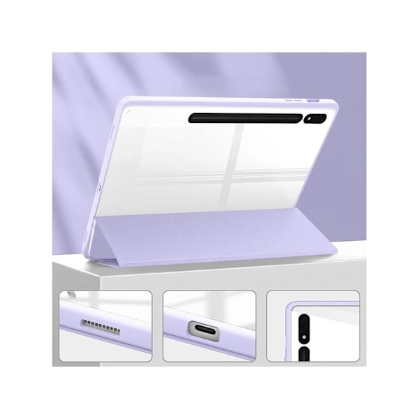 Crystal Folio Fodral för Samsung Galaxy Tab S9 Fe 11.0 Lavendel