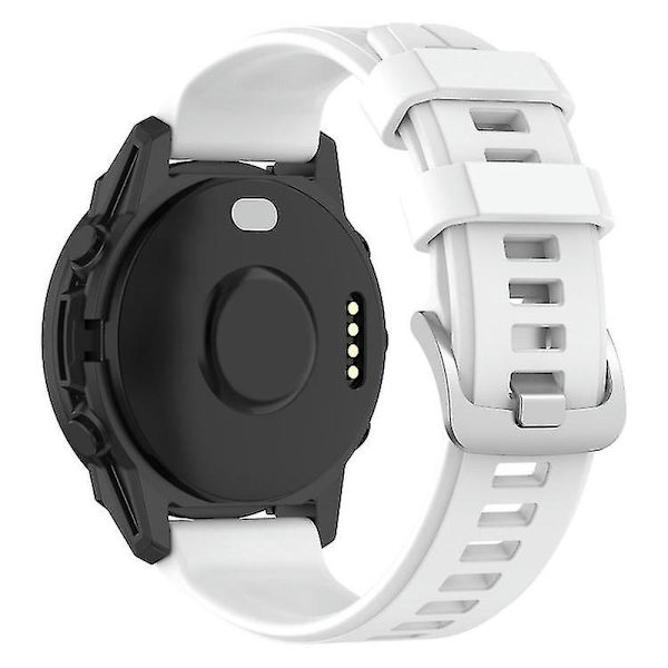 Garmin Descent G1 / Forerunner 745/945/935 / Approach S62 -yhteensopiva yksivärinen silikoniranneke VDCC 1 White