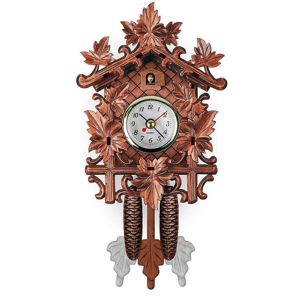 German Black Forest Cuckoo Clock Retro Nordic Style Trä Gök Väggklocka Scrollsqy
