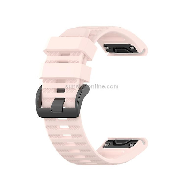 For Garmin Fenix ​​6 22mm Smart Watch Quick Release Silicon Watch Band Light Pink