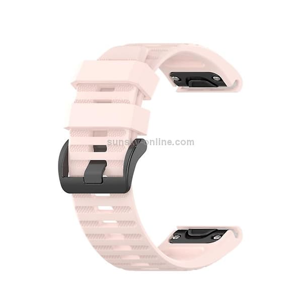 Til Garmin Fenix ​​6 22mm Smart Watch Quick Release Silicon Watch Band Light Pink